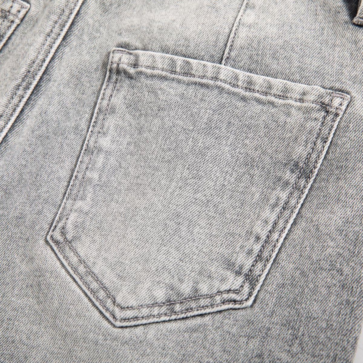 Beaded-Embroidered Floral Cut-Out Ankle Jeans