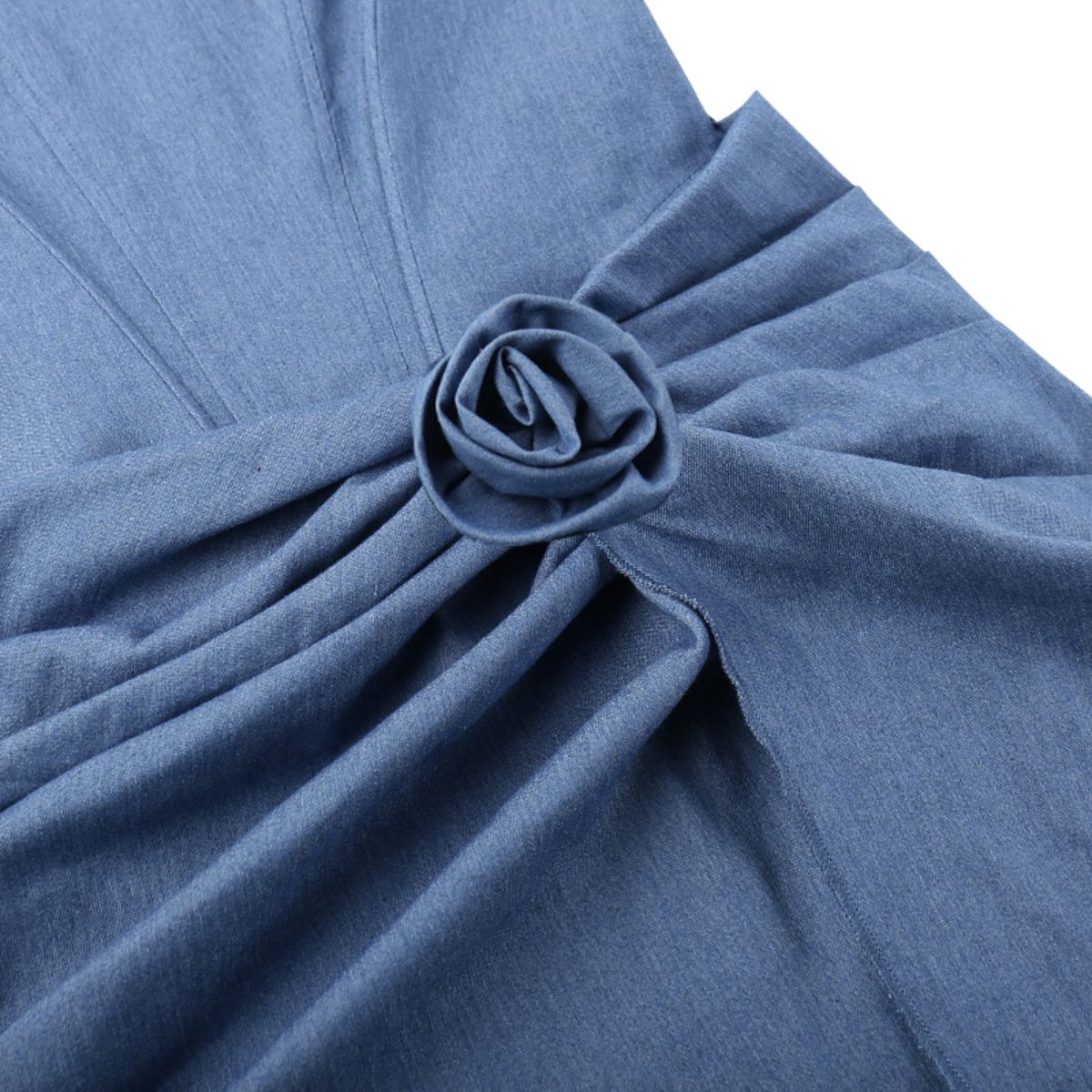 Floral Appliqu¨¦ Denim Slip Mini Dress