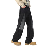 Trendy Buttoned Mock-Slit Wide-Leg Jeans