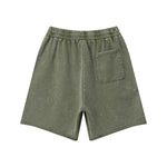 Stone-Wash Raw-Hem Shorts