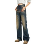 Relaxed Fit Vintage Wash Denim Jeans