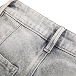 Beaded-Embroidered Floral Cut-Out Ankle Jeans