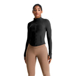 Women's Solid Color Full-Zip Jacket