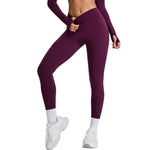 High-Waisted Solid Color Workout Leggings