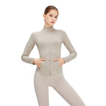 Solid Color Tailored Fit Full-Zip Jacket