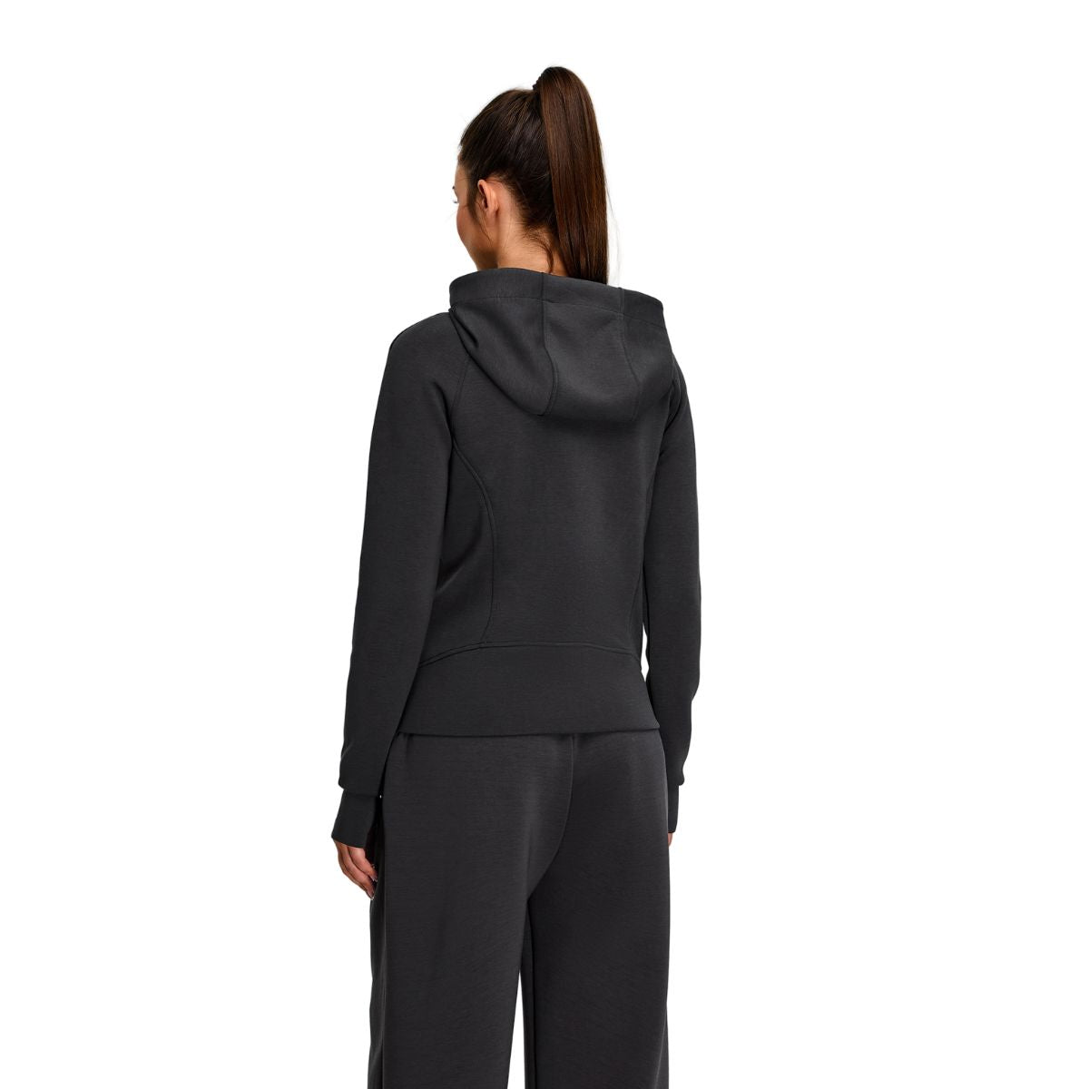 Solid Color Relaxed Fit Full-Zip Hoodie