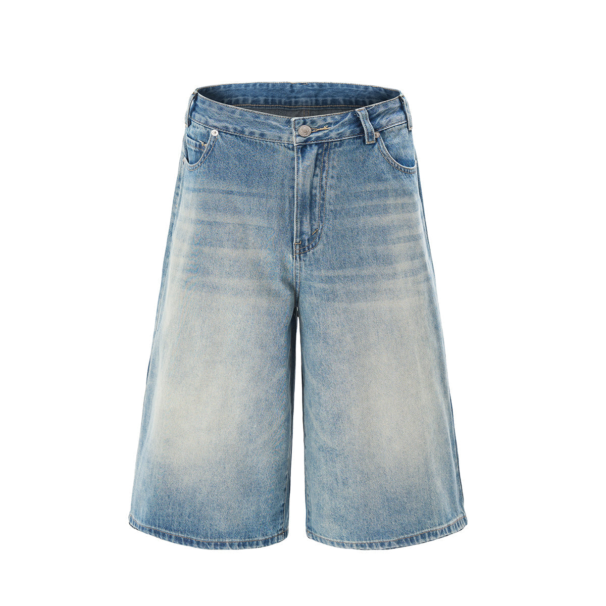 Baggy Bermuda Washed Denim Shorts
