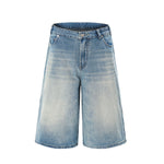 Baggy Bermuda Washed Denim Shorts