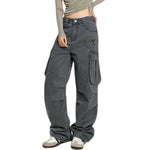 Unisex Wide-Leg Cotton Cargo Pants