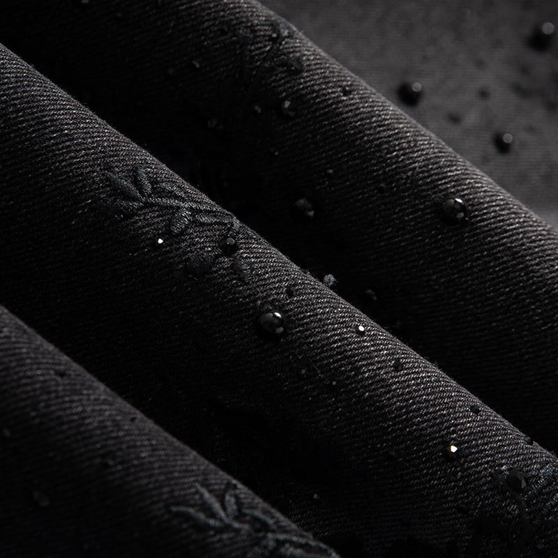 Pearl-Beaded & Rhinestones-Transferred Embroidered Jeans