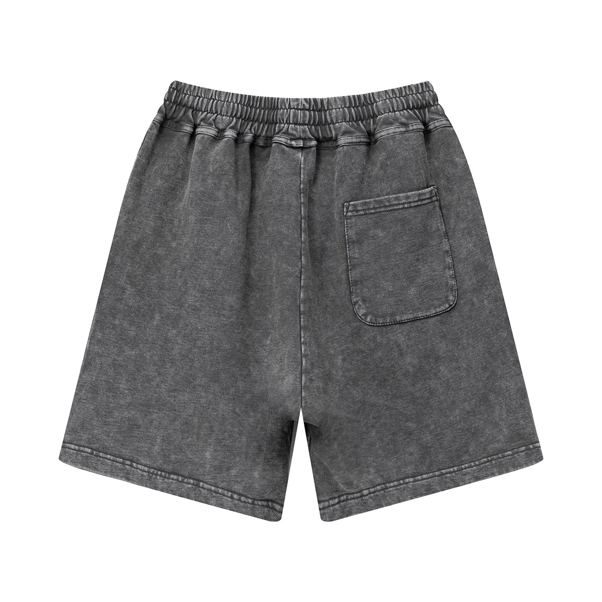 Heavy-Wash Baggy Patchwork Shorts