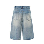 Baggy Bermuda Washed Denim Shorts