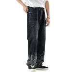 Star Applique Ombre-Faded Ripped Jeans