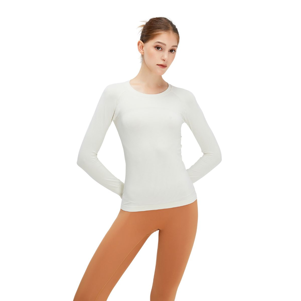 Thumb Holes Seamless Long-Sleeve Shirt