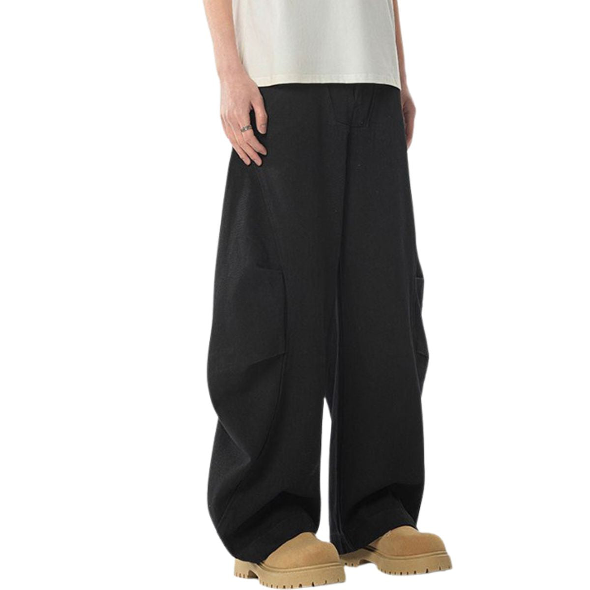 Unisex Summer Barrel Leg Cotton Trousers