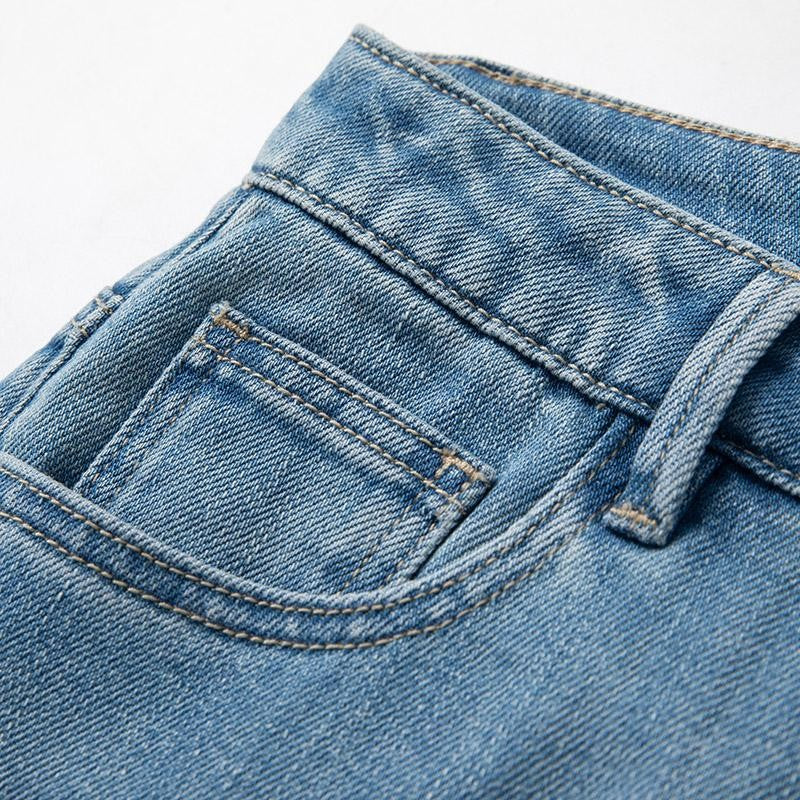 Organza Patchwork Floral-Embroidered Bootcut Jeans