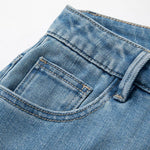 Organza Patchwork Floral-Embroidered Bootcut Jeans