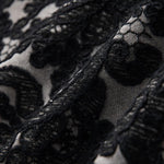 Embroidered & Rhinestone-Transferred Denim Skirt