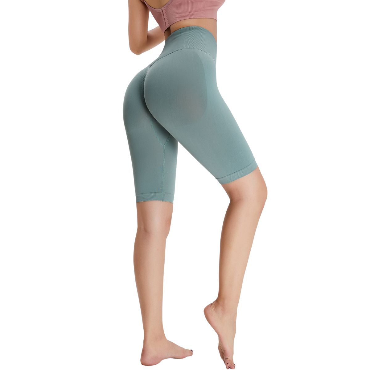 Seamless Butt-Lift Mid-Thigh Leggings