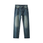 Relaxed Fit Washed Faded Denim Pants