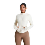 Women's Solid Color Full-Zip Jacket