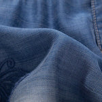 Butterfly Floral Embroidered Cut-Outs Ombré Jeans