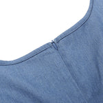 Floral Appliqu¨¦ Denim Slip Mini Dress