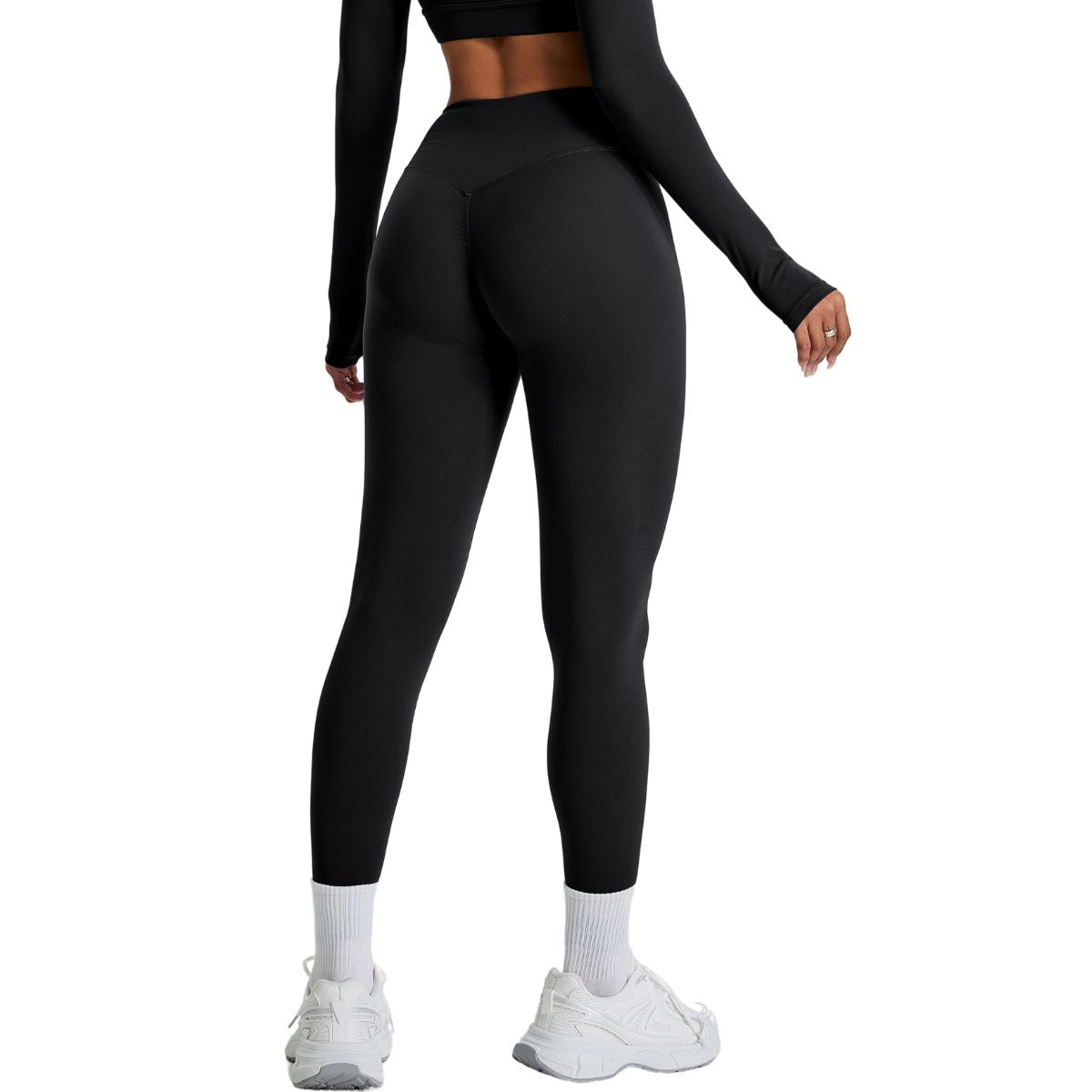 High-Waisted Solid Color Workout Leggings
