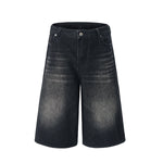 Baggy Bermuda Washed Denim Shorts