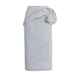 Floral Appliqu¨¦ Denim Midi Skirt