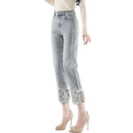 Relaxed-Fit Patchwork Embroidered Cropped Jeans