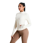 Women's Solid Color Full-Zip Jacket