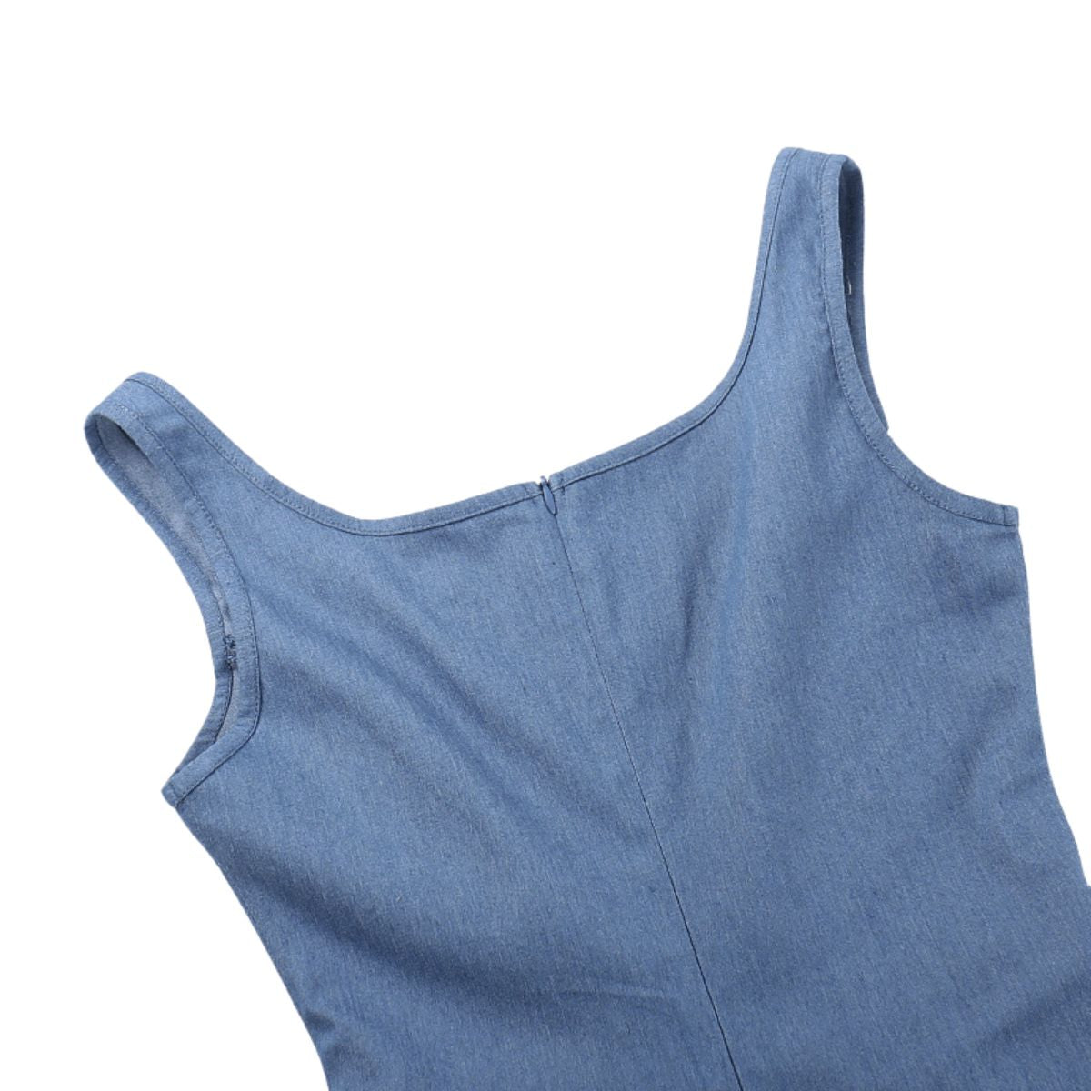 Floral Appliqu¨¦ Denim Slip Mini Dress