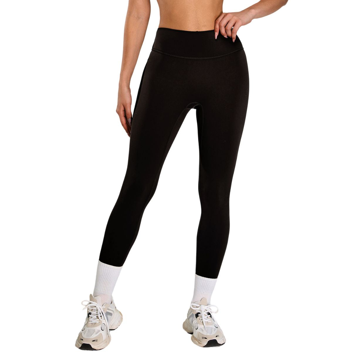 Solid Color Quick-Dry Running Leggings