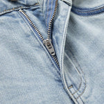 Lightweight Rhinestone & Embroidered Cut-Out Jeans