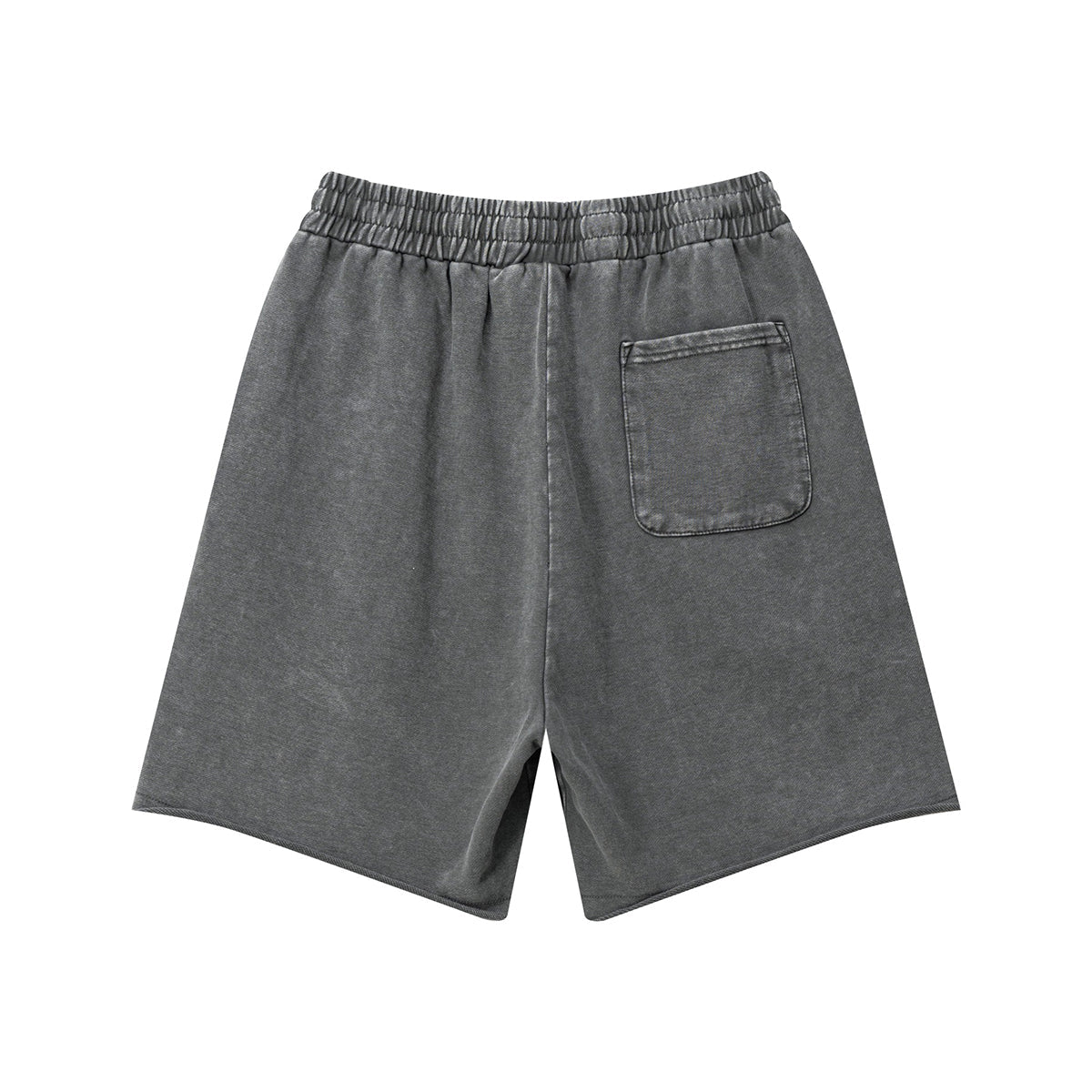 Stone-Wash Raw-Hem Shorts