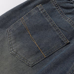 High Waist Wide Leg Ombre Denim Shorts