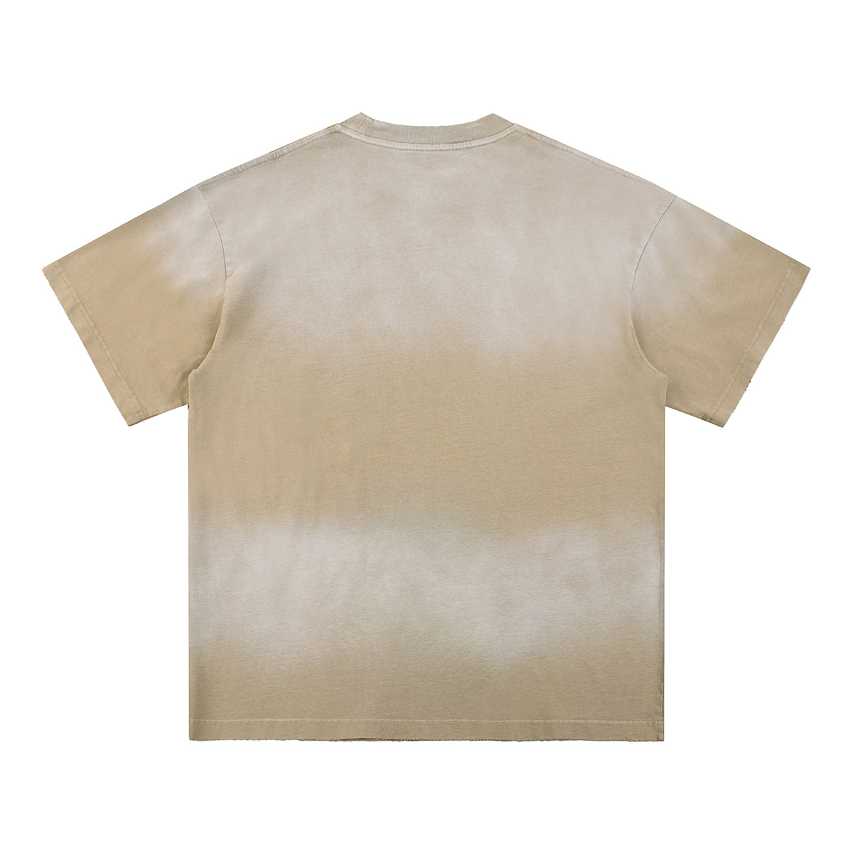 Gradient-Fade Distressed Edge Cotton Tee 260gsm