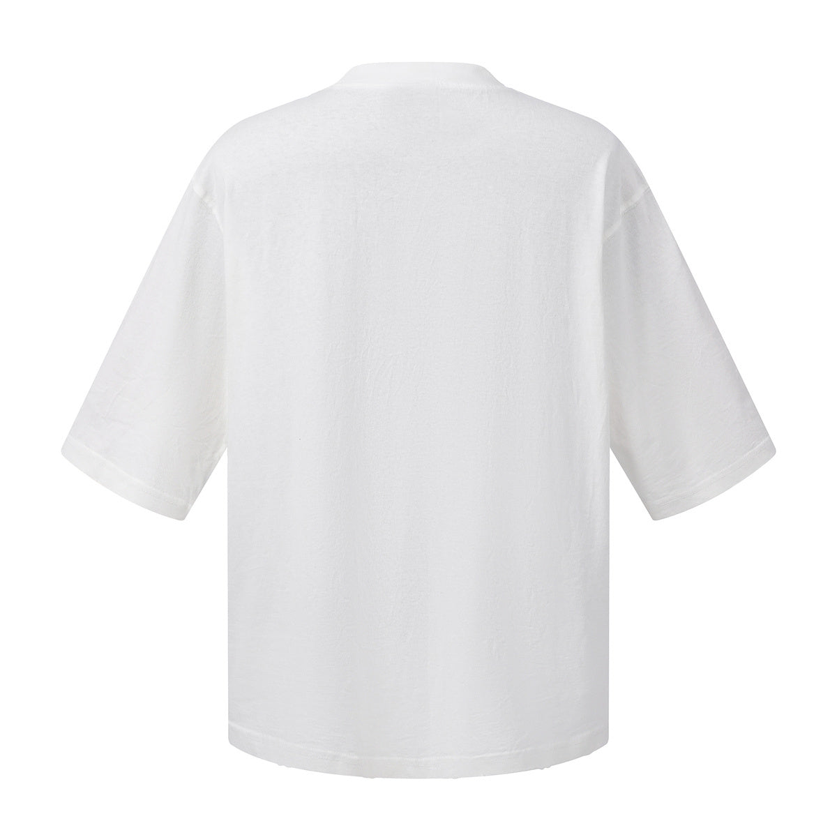 Washed Raw-Edge Pocket Clean Fit Crew Neck Tee