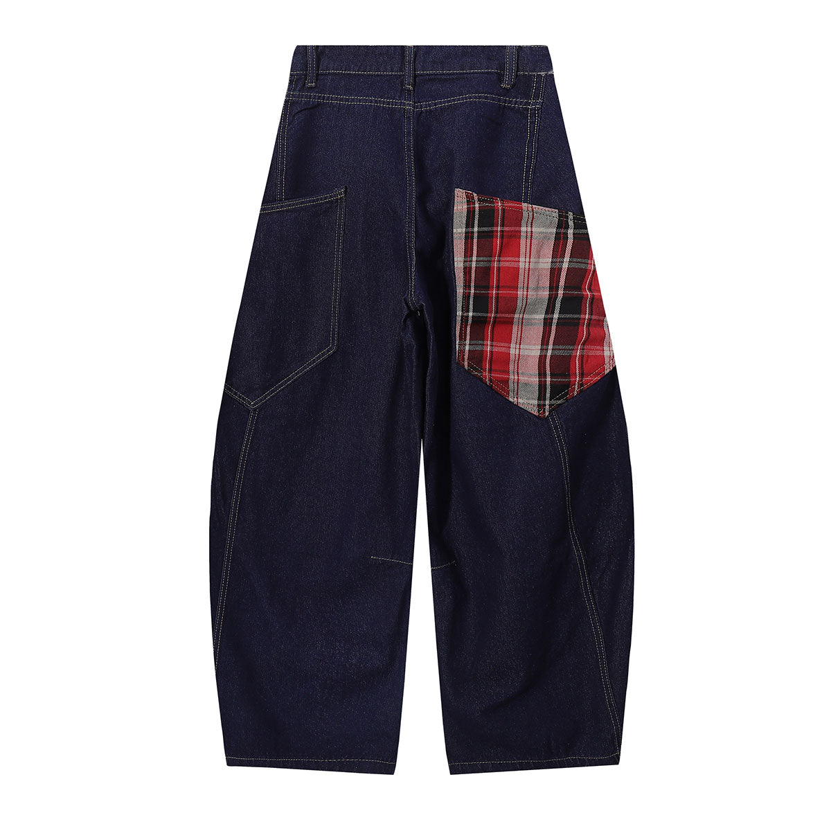 Wide Leg Utility Indigo Denim Pants