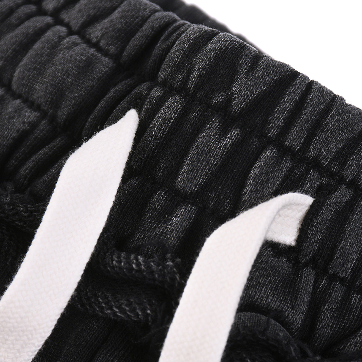 Stone-Washed Raw-Edge Sweat Shorts