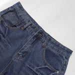 Vintage Washed Distressed Faded Denim Shorts