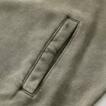 Vintage Zip-Up Ribbed Stand Collar Sweatshirt