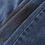 Retro Painted Barrel-Leg Denim Pants