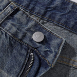 Heavy Wash High-Rise Straight Leg Jeans