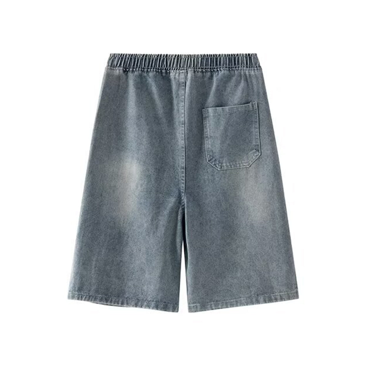 Drawstring Relaxed Fit Denim Shorts