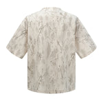 Gradient Jacquard Crack Distressed Statement Tee