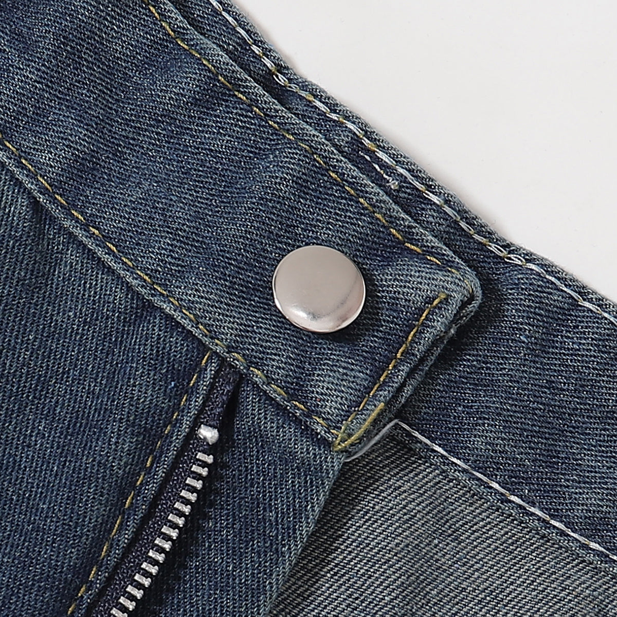 Vintage Washed Knee Length Denim Bermuda Shorts