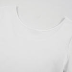 Women's Solid-Color Boat-Neck Cotton T-Shirt 210gsm