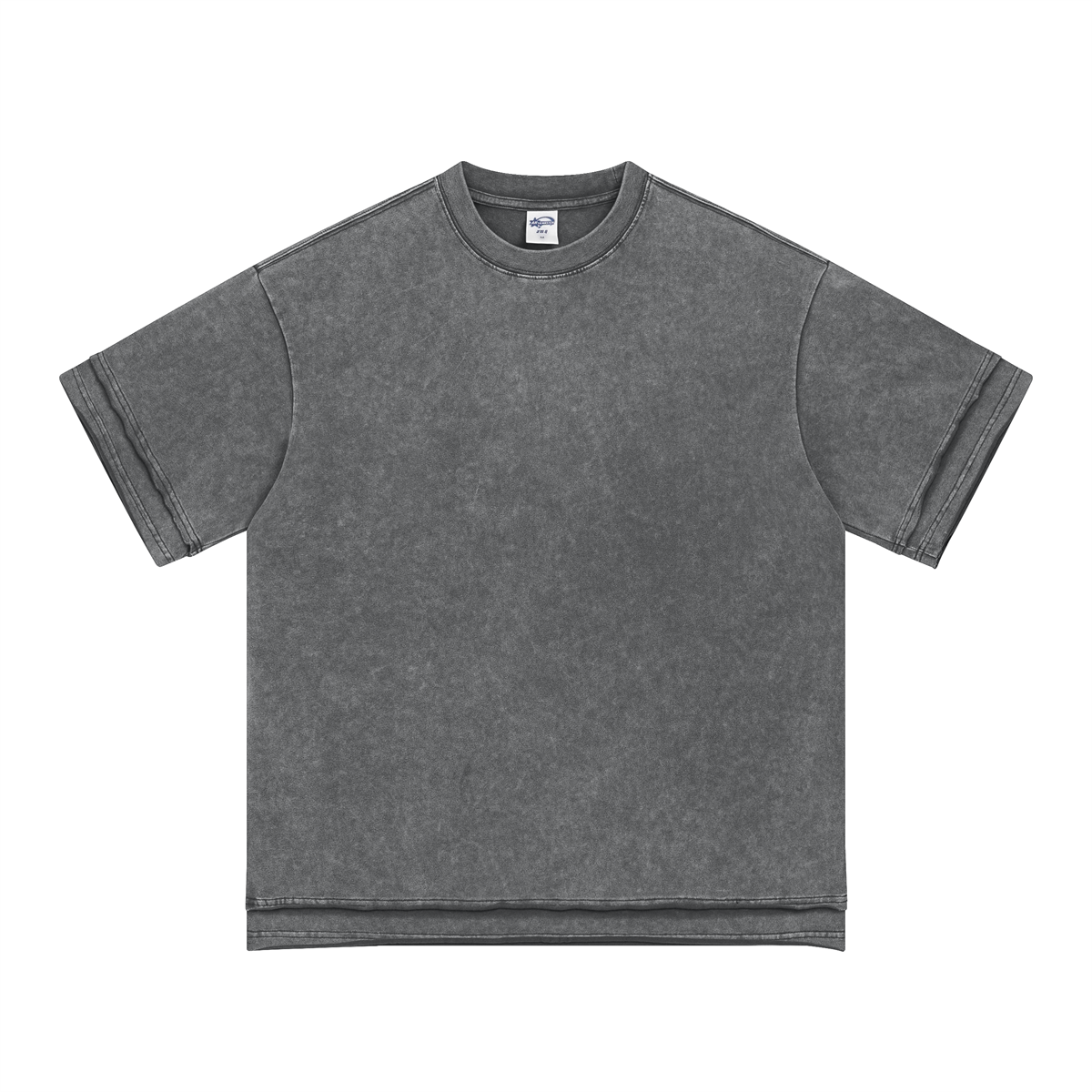 Washed Patchwork Raw Edge Tee 275gsm